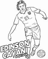 Cavani Kolorowanka Kolorowanki Edinson Edison Pilkarz Footballer Football Topcoloringpages sketch template