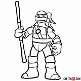 Ninja Turtle Draw Donatello Tmnt Toy Turtles Drawing Cartoon Characters Sketchok Step sketch template