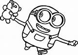Minion Purple Coloring Pages Getcolorings Color sketch template