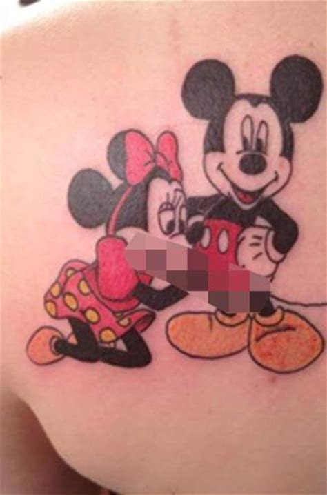 mum refuses to cover up her very rude minnie mouse tattoo despite getting ‘filthy looks on the