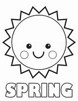 Coloring Sun Pages Library Clipart Preschool Spring sketch template