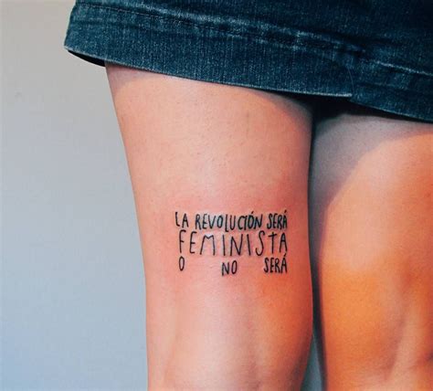 Feminist Tattoos La Revolution Sera Feminista O No Sira Harry Styles