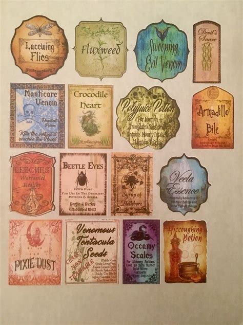 printable harry potter potion labels