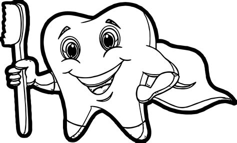 tooth coloring pages printable