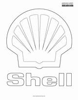 Shell Logo Coloring Pages Fun sketch template