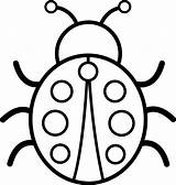 Ladybug Clip Colorable Cute Line Bug Coloring Lady Pages Para Colorear Dibujo Sweetclipart sketch template