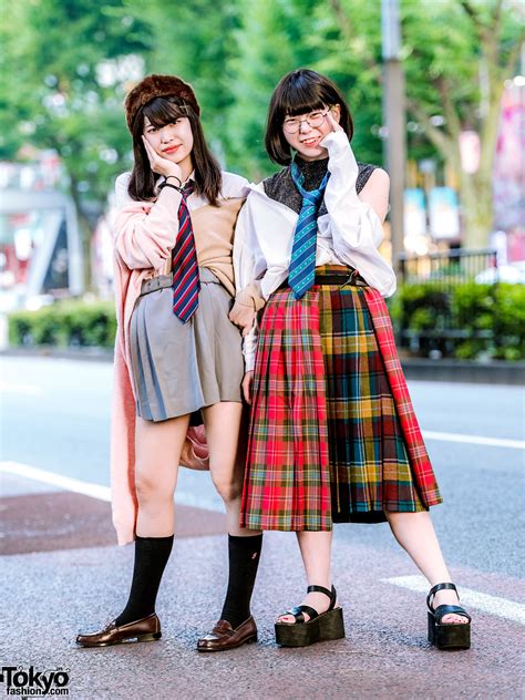 japanese school uniform inspired harajuku street styles  neck ties