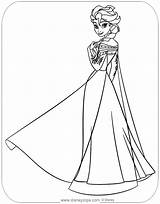 Coloring Elsa Frozen Pages Disneyclips Pdf Back Funstuff sketch template