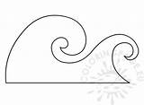 Wave Template Ocean Waves Coloring Templates Printable Stencil Pages Pattern Shape Stencils Border Patterns Printables sketch template