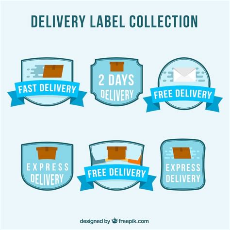 vector delivery label collection  boxes