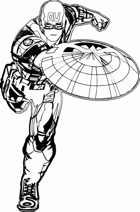 warning      captain america coloring page realistic