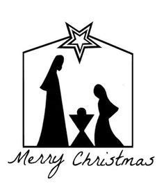 image result  simple nativity outline nativity silhouette