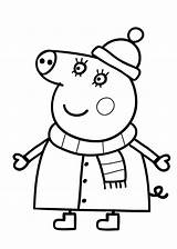 Coloring Pages Pig Peppa Birthday Color Kids Character sketch template