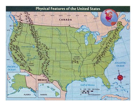 detailed physical features map   united states usa maps   usa maps collection