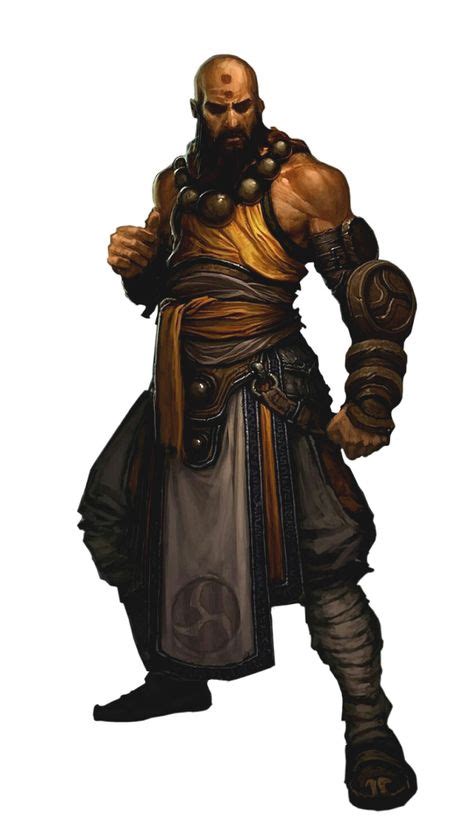 human male monk pathfinder pfrpg dnd dd  fantasy priest image