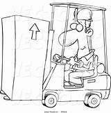 Forklift Fork Lift Cartoon Drawing Moving Truck Box Vector Getdrawings sketch template