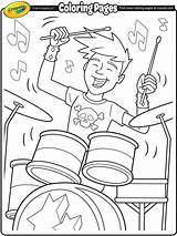 Coloring Drummer Crayola Pages Print sketch template