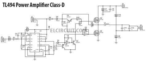 diy  class  tl switching amplifier electronic circuit