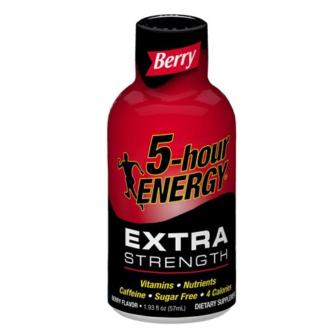 hour energy extra strength energy shot berry  fl oz  ct