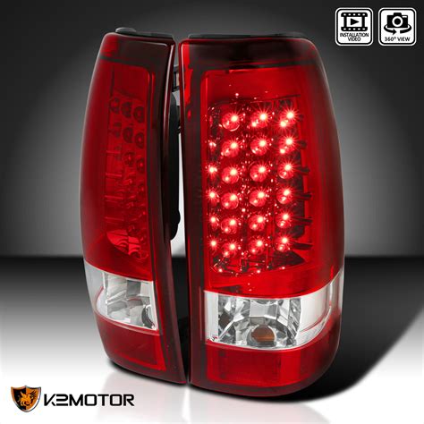 Red For 2003 2006 Chevy Silverado Led Tail Brake Lights Rear Lamps Left