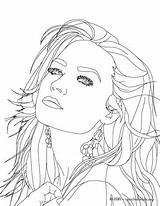 Coloring Pages People Ariana Famous Demi Lovato Grande Printable Singers Hard Adults Print Colouring Painting Drawing Face Adult Sheets Distressed sketch template
