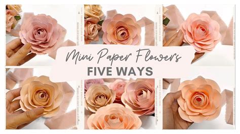 diy mini paper flowers  ways youtube