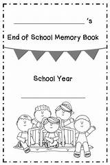 Memory Book End School Kindergarten Printable Teacher Year Templates Books Grade 2nd Memories Coloring Activities Pages Booklet Printables Activity Preschool sketch template