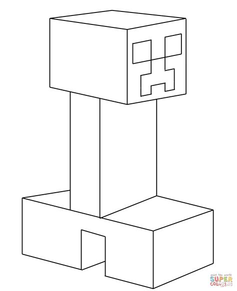 creeper  minecraft coloring page  printable coloring pages