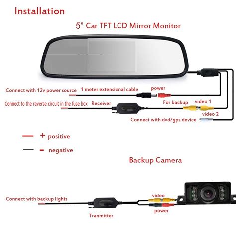 tft lcd monitor reversing camera wiring diagram cadicians blog