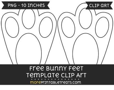 bunny feet template clipart easter printables pinterest
