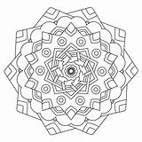 Zendoodle Coloring Radial sketch template