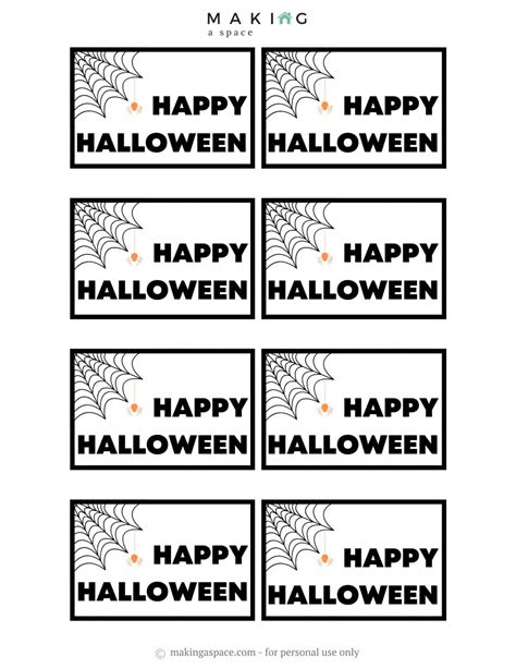 printable halloween gift tags  printable hq
