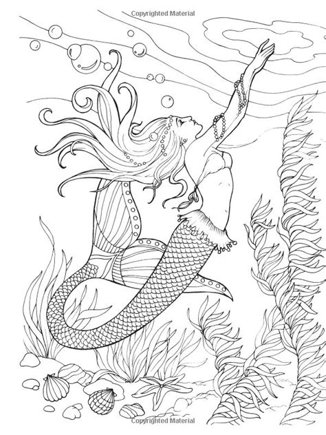 images  mermaid coloring pages  adults  pinterest