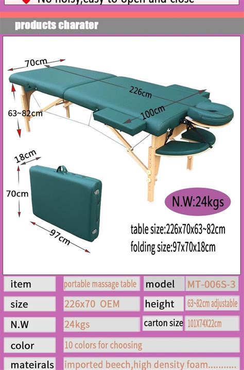 mt 006s 3 portable massage table comfortable china manufacturer