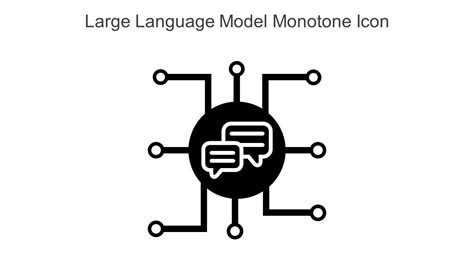 large language model monotone icon  powerpoint pptx png  editable