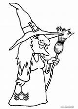Witch Coloring Pages Printable Cartoon Kids Witches Broom Cool2bkids Color Boys Getcolorings Getdrawings sketch template