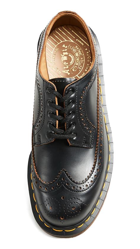 dr martens leather made in england vintage 3989 brogue lace up in