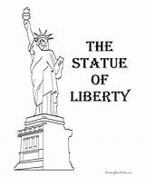 Coloring Pages Liberty Statue Printable Symbols Sheets American Print America Patriotic Facts Clipart History Lady Easter Book Kids July Does sketch template