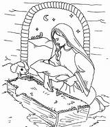 Mary Coloring Jesus Baby Pages Mother Manger God Bed Put Kids Sheet Christmas Color Library Clipart Popular Holding Coloringhome Colour sketch template