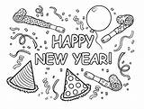 Year Coloring Pages Happy sketch template