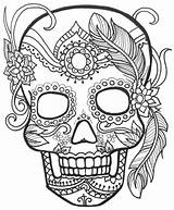 Mort Calaveras Inspirant Skulls Mexicanas Colorear24 Flower Seni Kerajinan Tangan Horor sketch template