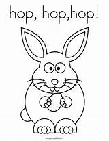Coloring Hop Worksheet Bunny Print Easter Hophop Twistynoodle Built California Usa Change Style sketch template