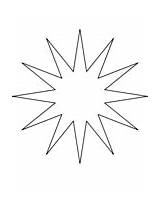 Star Coloring Point Pointed Six sketch template