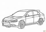 Mitsubishi Coloring Pages Eclipse Subaru Car Wrx Drawing Sti Lancer Para Colorir Sportback Desenhos Carros Kids Template 2009 sketch template