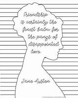 Austen Jane Coloring Pages Quotes Regency Era Posters Preview sketch template