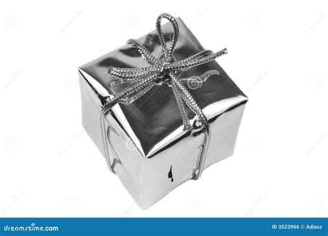 silver gift box stock photo image  good white silver