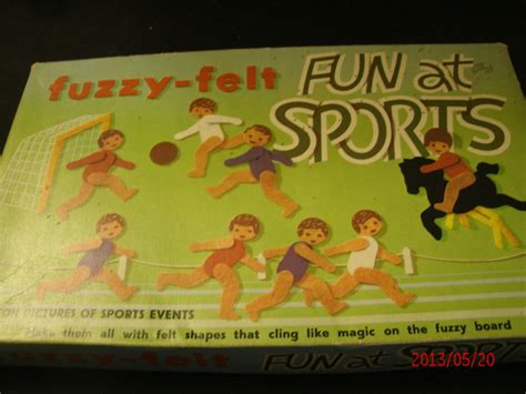 1972 Fuzzy Felt Fun At Sports By Allen Industries Lots And Lots Of Felt