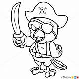 Pirates Parrot Drawdoo Lesson15 Perroquet sketch template