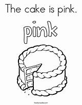 Pink Coloring Cake Pages Print Twistynoodle Favorites Login Add sketch template