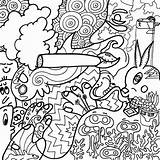 Stoner Trippy Weed Drug Psychedelic Getdrawings Sketch Birijus Minded Jared Hoffman sketch template